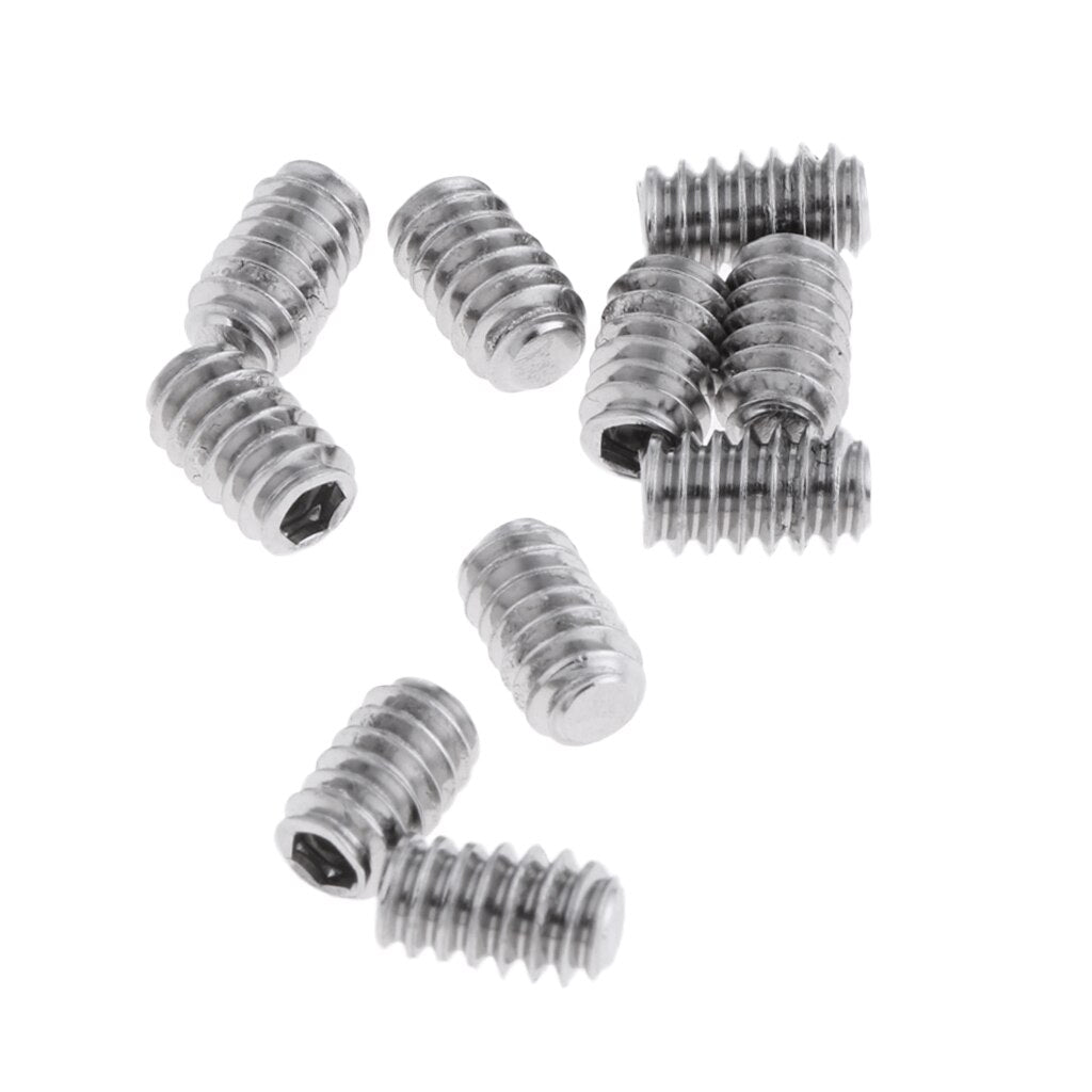 10 PCS Stainless Steel Universal Surfing Board Surfboard Grub Screws for Longboard Water Sports Surfing Replacement Parts Silver