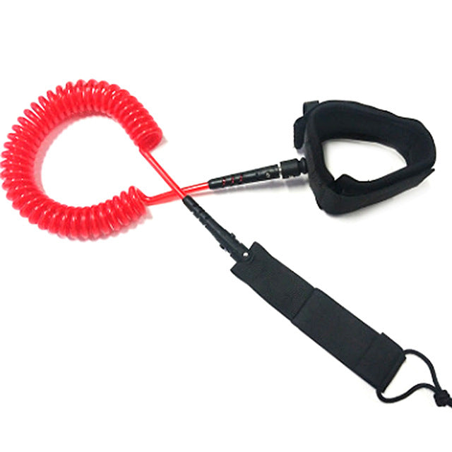 1 PC Surfing Surf Leash Foot Rope Leashes Surfboard Leash Retractable Lifeline Cuff Swivel Surfing Safety Telescopic Rope