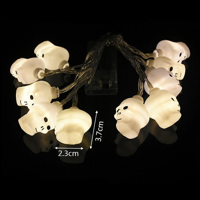 1.5m 10Led Halloween Pumpkin Ghost Skeletons Bat Spider Led Light String Festival Bar Home Party Decor Halloween Ornament