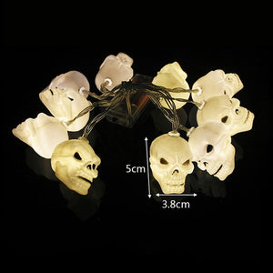 1.5m 10Led Halloween Pumpkin Ghost Skeletons Bat Spider Led Light String Festival Bar Home Party Decor Halloween Ornament