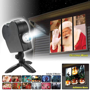 12 Movies Projector Lamp Halloween & Christmas Party Lights