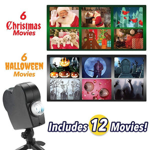 12 Movies Projector Lamp Halloween & Christmas Party Lights