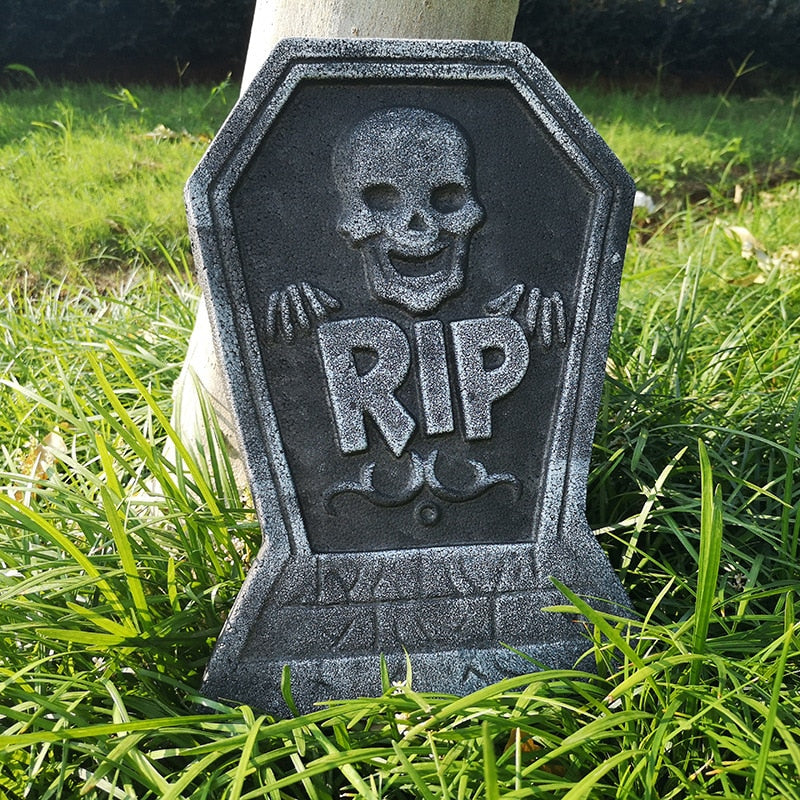 Garden decoration Skeleton Tomb tombstone With RIP letters