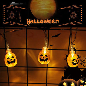 1.5m 10Led Halloween Pumpkin Ghost Skeletons Bat Spider Led Light String Festival Bar Home Party Decor Halloween Ornament