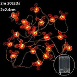 1.5m 10Led Halloween Pumpkin Ghost Skeletons Bat Spider Led Light String Festival Bar Home Party Decor Halloween Ornament