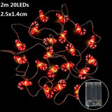 1.5m 10Led Halloween Pumpkin Ghost Skeletons Bat Spider Led Light String Festival Bar Home Party Decor Halloween Ornament