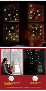 Luminous Snowflake Glow In The Dark Window Stickers for Christmas