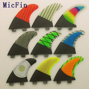 2018FCS G5 Fin Surf fiberglass Honeycomb carbon Fins Quilhas tri/set Medium size pranchas de surf fcs surfing fins