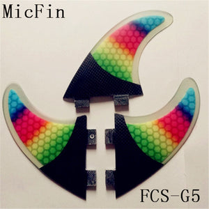 2018FCS G5 Fin Surf fiberglass Honeycomb carbon Fins Quilhas tri/set Medium size pranchas de surf fcs surfing fins